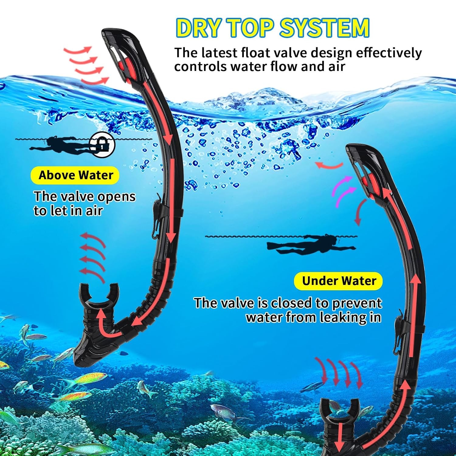 Nearsighted Snorkeling Gear for Adults Youth, Professional Shortsighted Full Dry