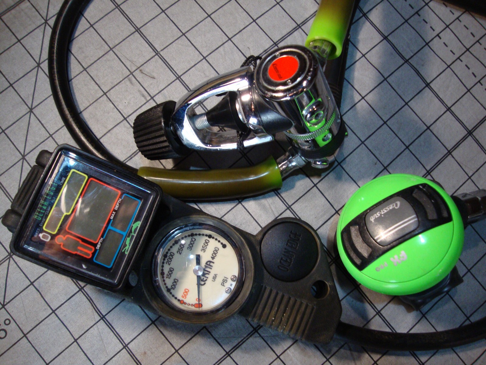 Cressi sub italy SCUBA LOT & FX pro Regulator TERNA USA gauge Scuba Diving