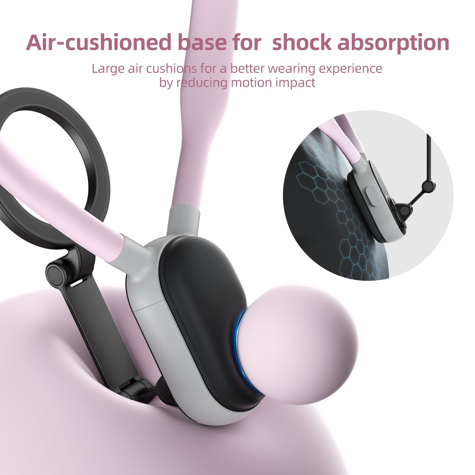 REYGEAK Magnetic POV/Vlog Phone Neck Mount 4 x 10 x 15 inches, Sakura Pink