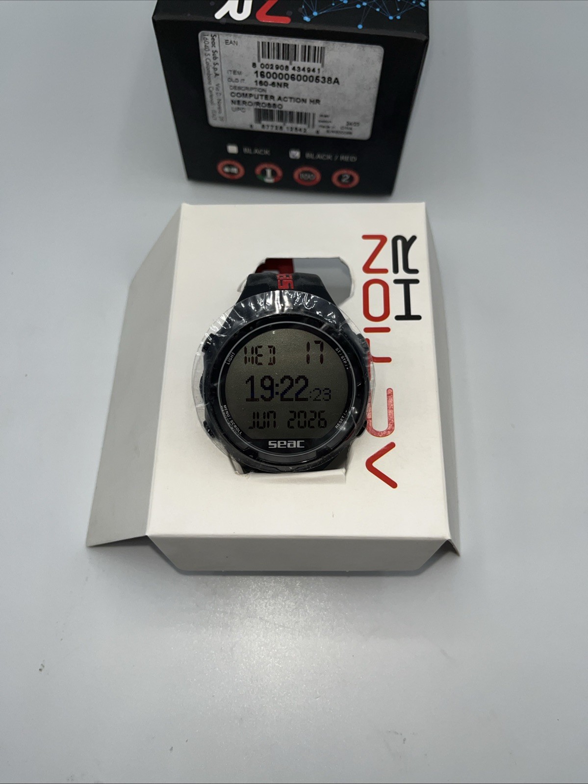 Seac Action HR Dive Computer Scuba Freediving Gauge Mode with LCD Display