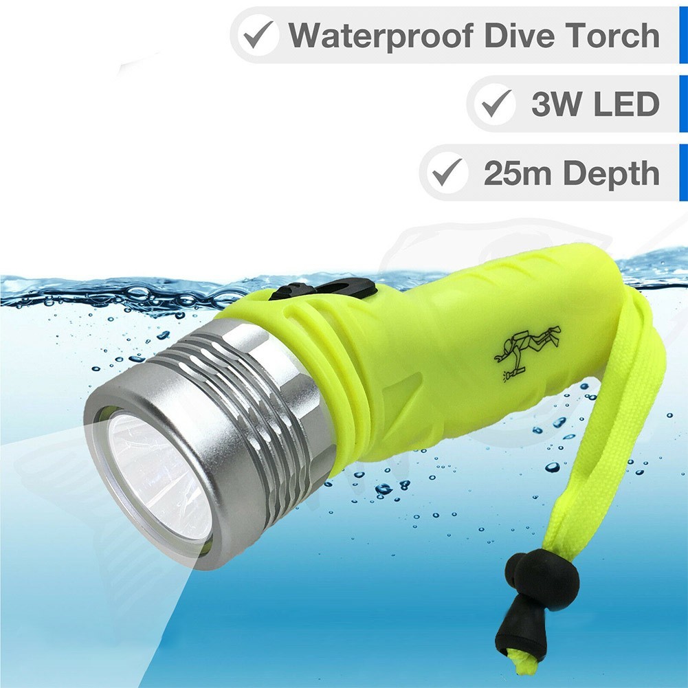 2022 New Outdoor Camping LED Diving Light Flashlight White Light 1800LM