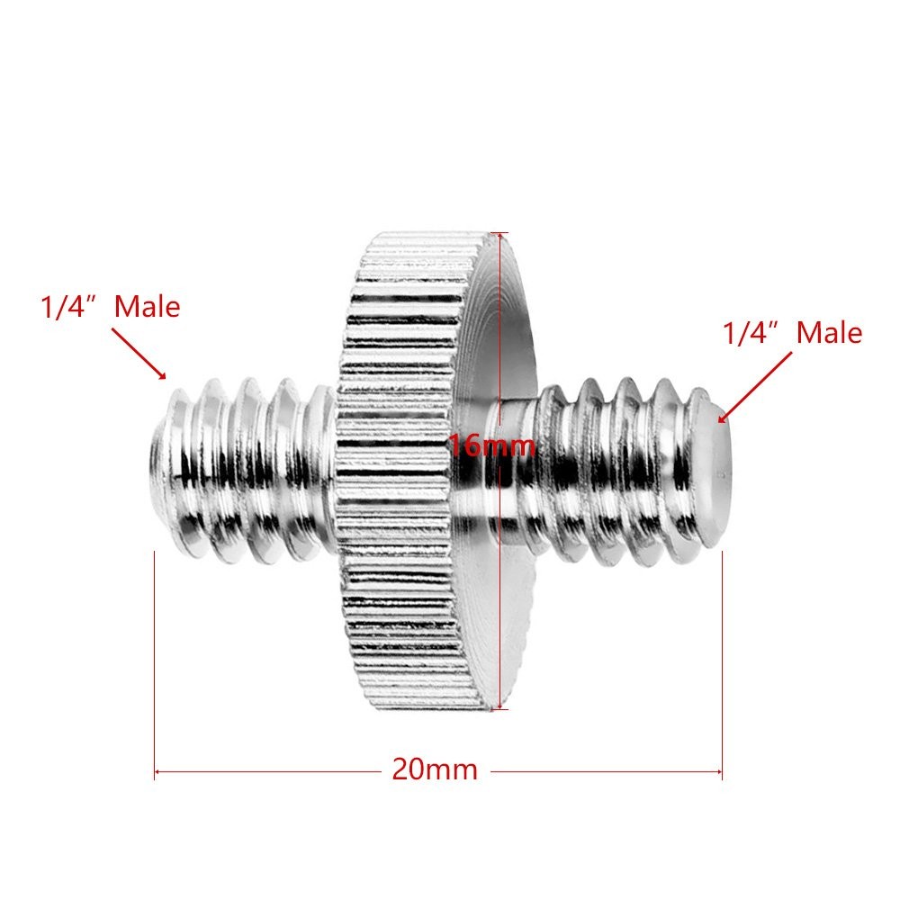 Anwenk Standard 1/4″-20 Male to Threaded Tripod 1/4-1/4 Screw 5P