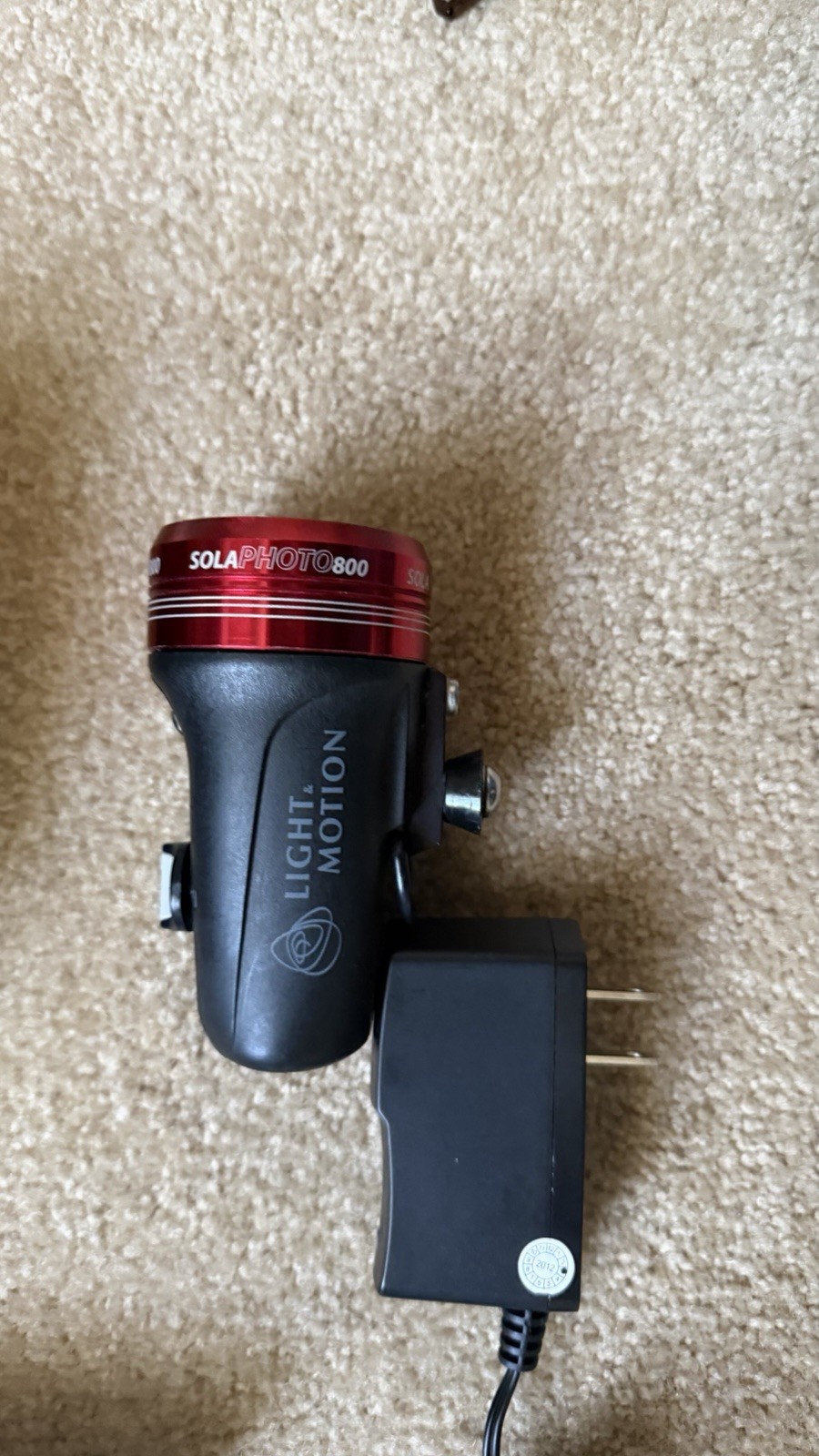 Light & Motion Sola Photo 800 Scuba Dive Light Kit w/ Case, Charger & Manual