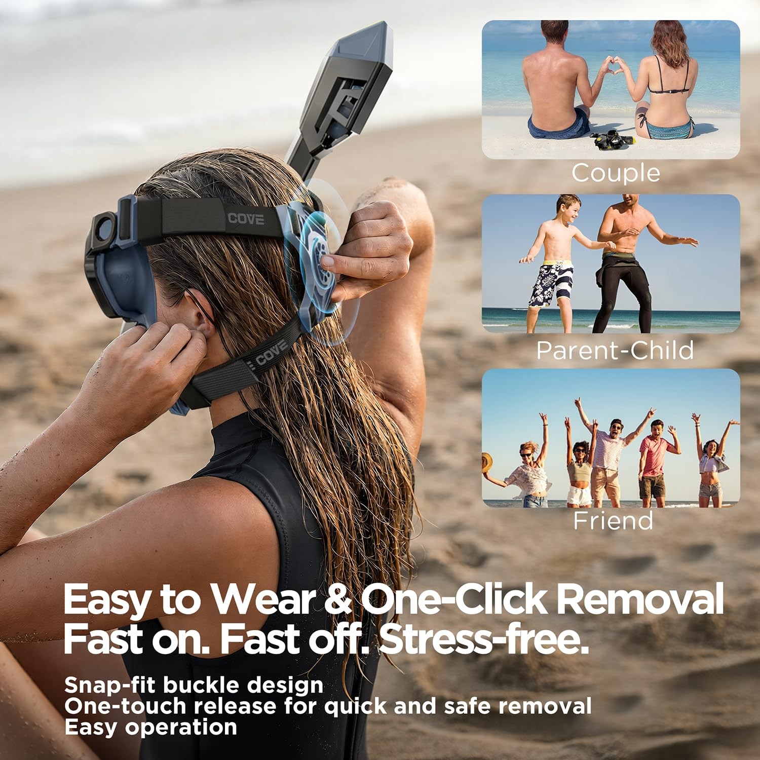 Sabre Cove Full Face Snorkel Mask For Adults Youth Snorkel Mask Ear