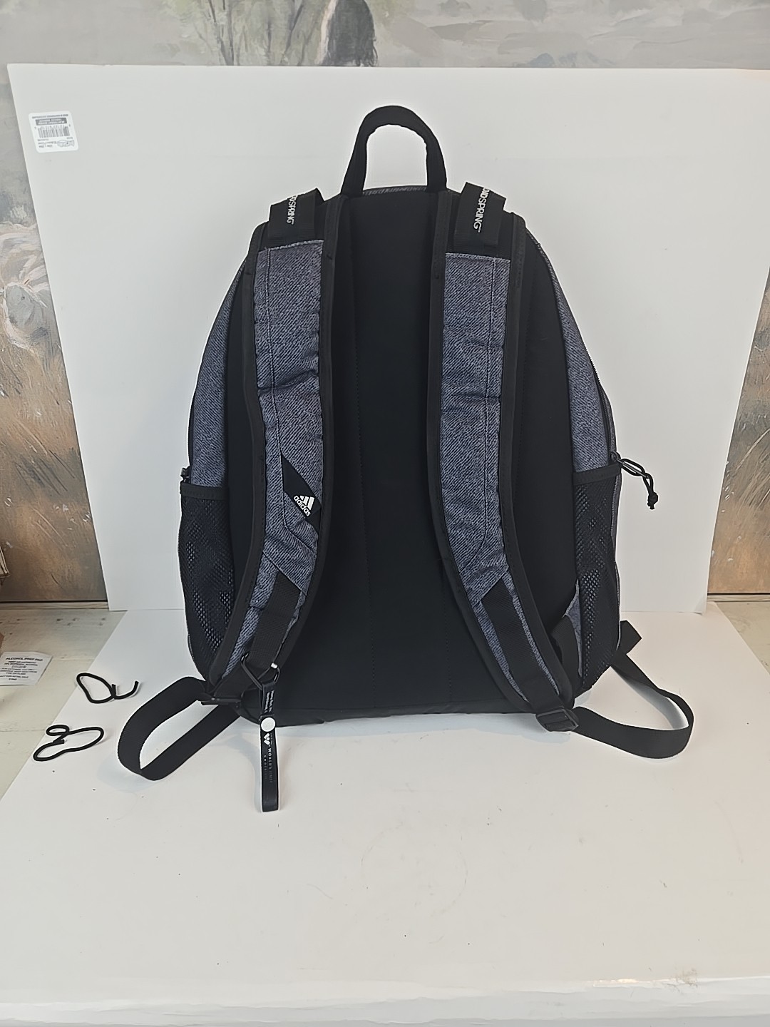 Adidas Unisex Prime Backpack, Jersey One Size, Onix Grey/Black/White.
