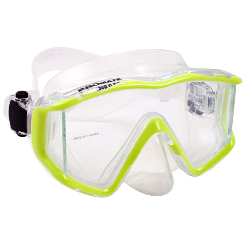 Promate Avanti TL Panoramic Tri-View Edgeless Scuba Dive Mask Snorkeling Gear