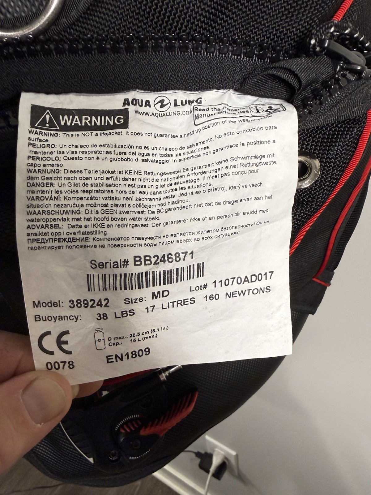 Aqua Lung SeaQuest i3 Pro QD BCD- Medium