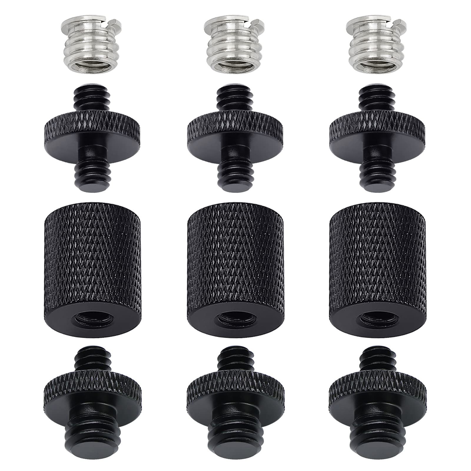 12 Pcs 1/4″ & 3/8″ Camera Screw Adapter Set – DSLR, 1/4» or 3/8», 12