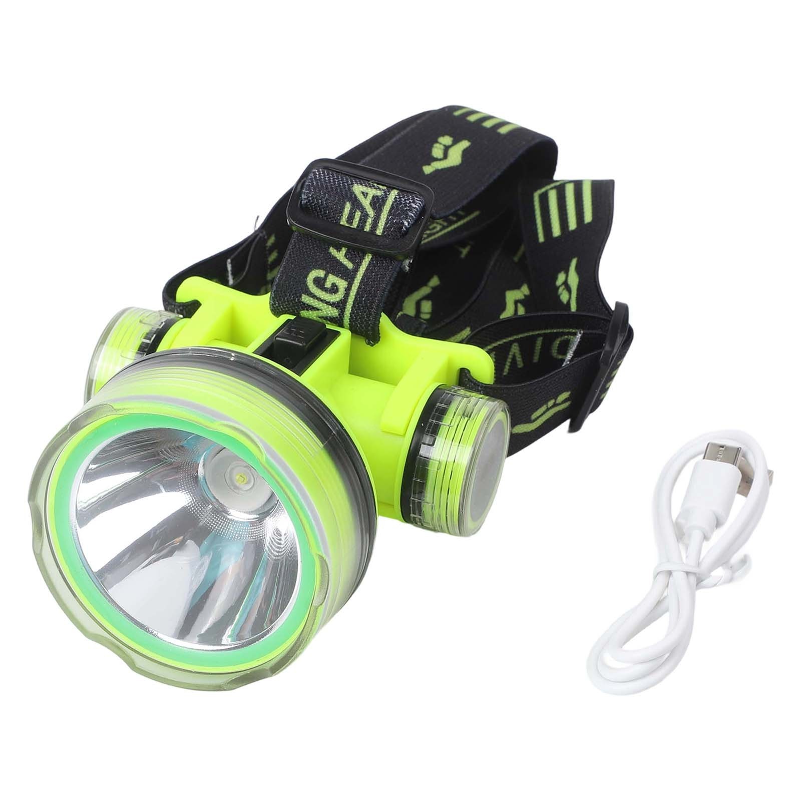 350M Underwater Headlight for Night Fishing IPX8 Waterproof Diving Headlamp