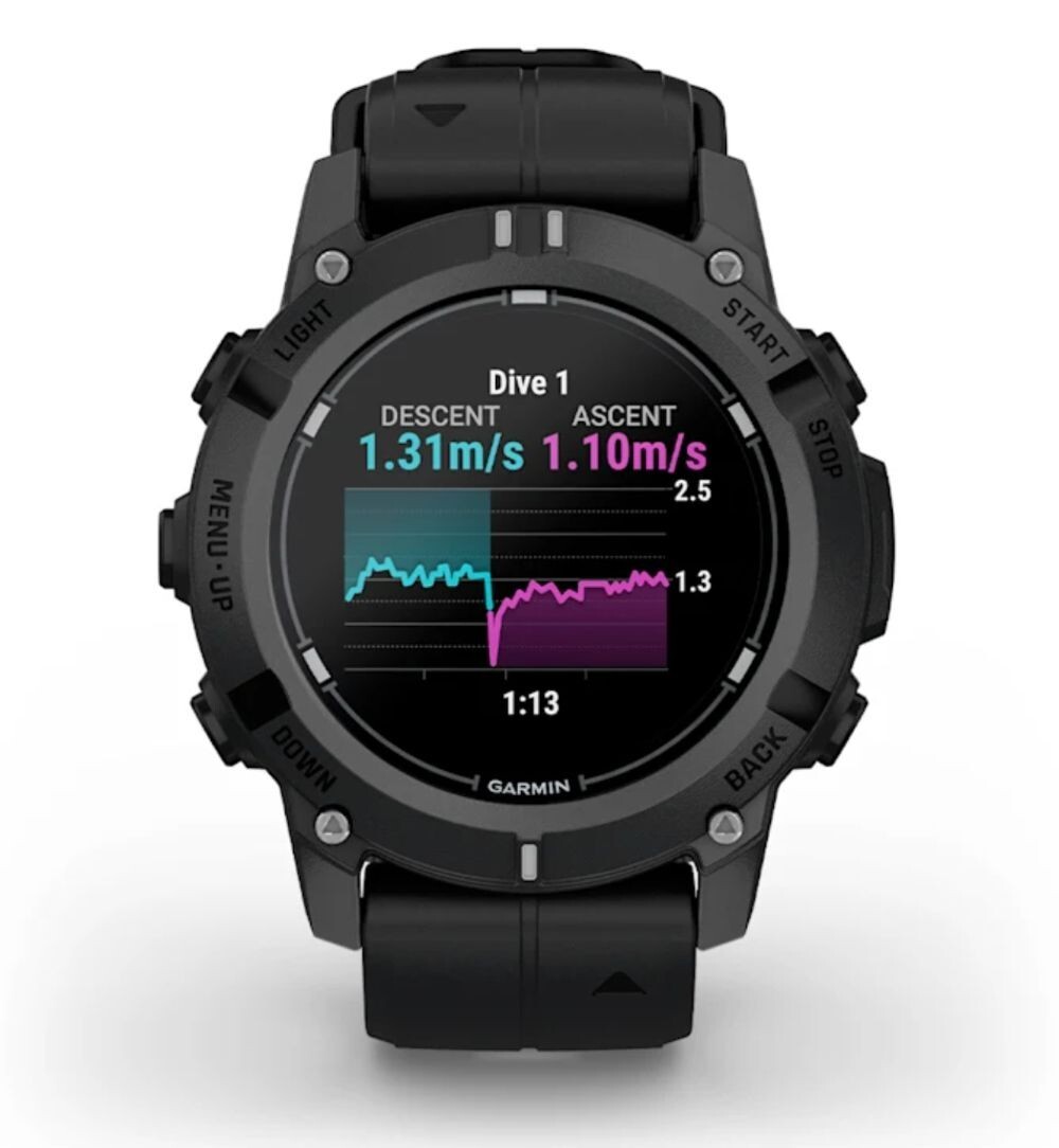 Garmin Descent G2 Watch-style Dive Computer Black/Black with Power Bank