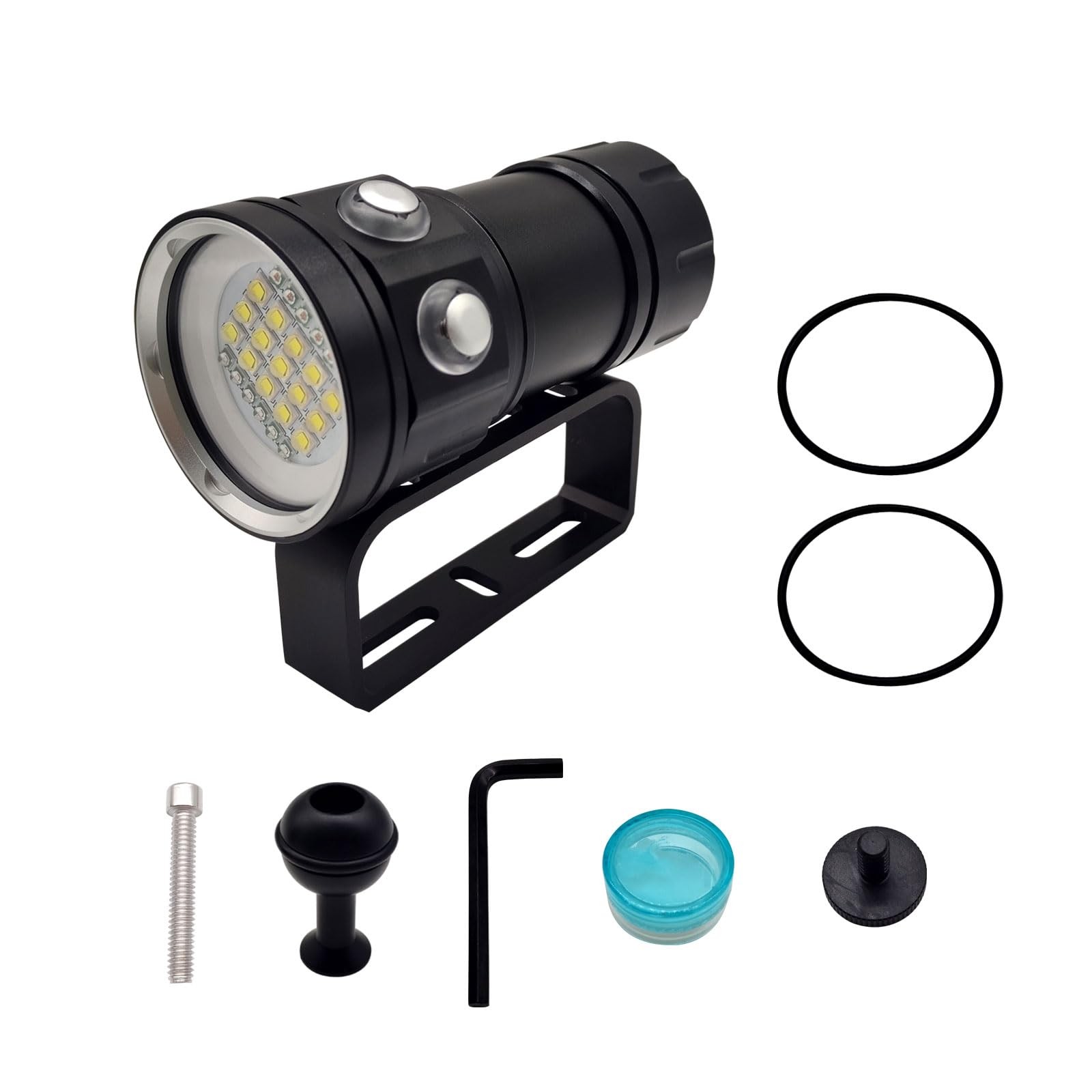 18000 Lumen Waterproof Diving Flashlight – 100M LED Torch with 7 Modes