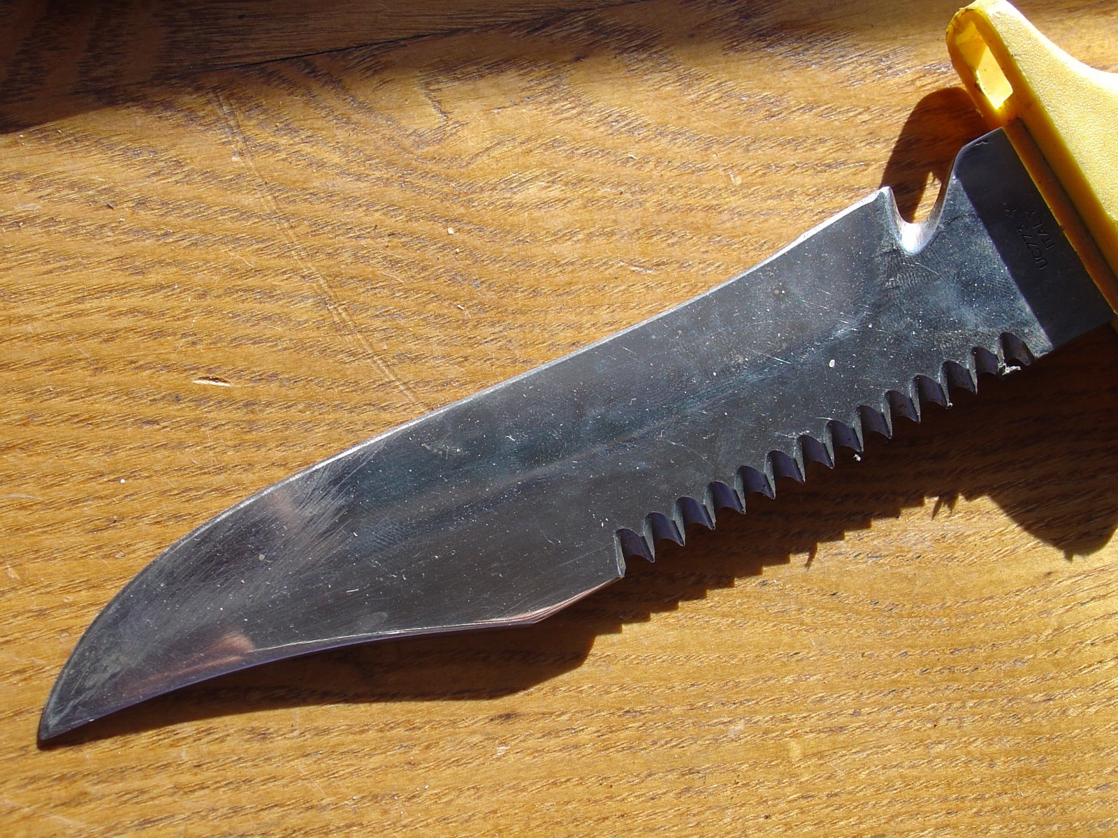 Vtg Yellow Handle United Cutlery Rostfrei Dive Divers Knife UC773-Y Italy