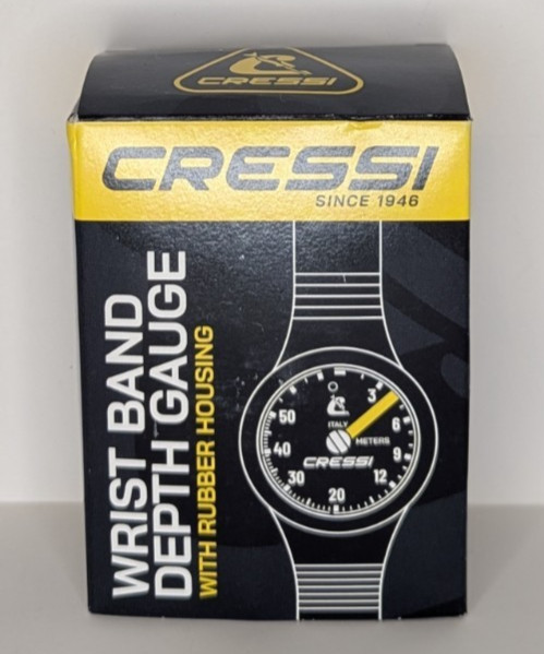 Cressi Wrist Band Depth Gauge with Rubber Housing for Scuba Diving (KC1760130)