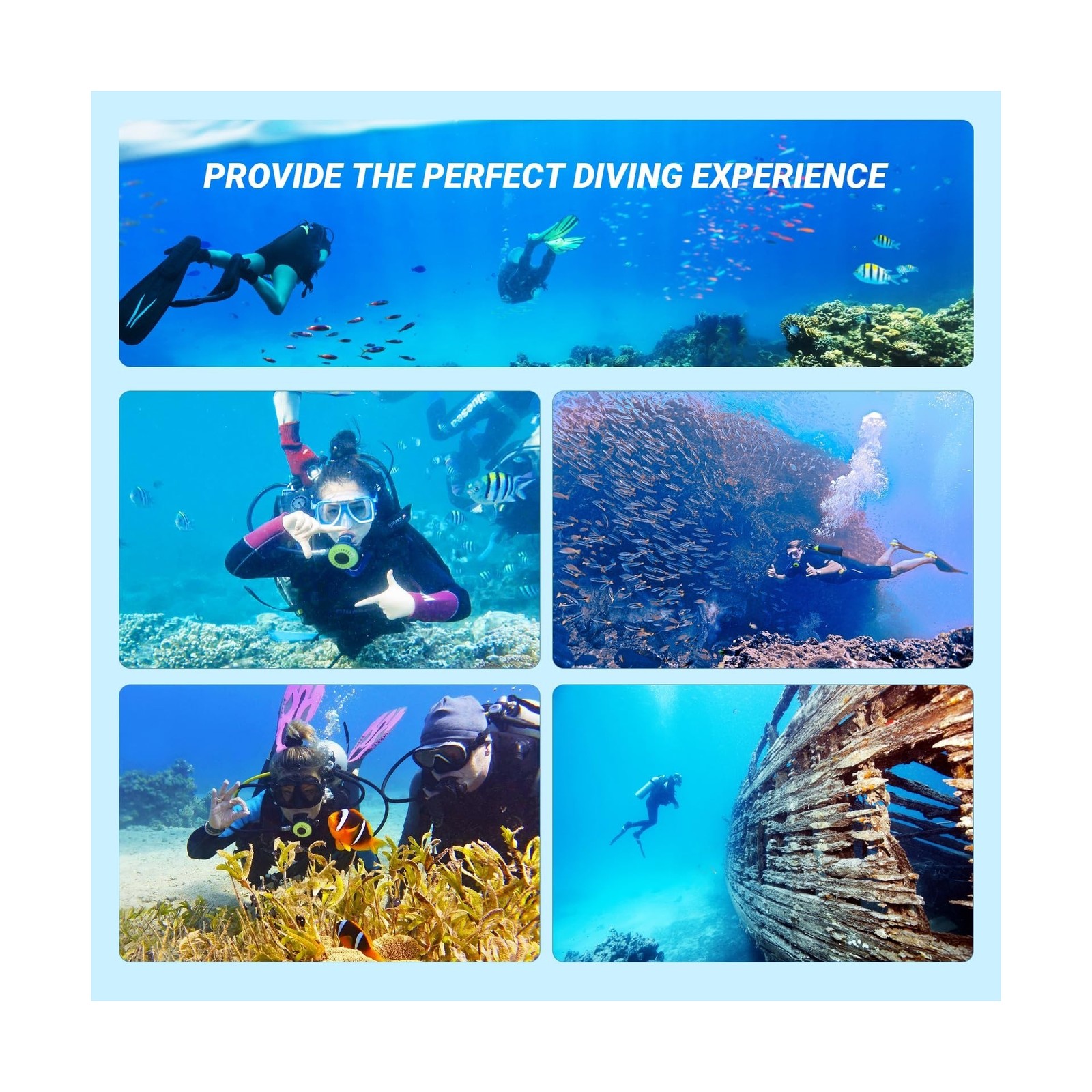Mini Scuba Tank 1.9L Support Underwater Breathing Reusable Diving Tank Kit wi…