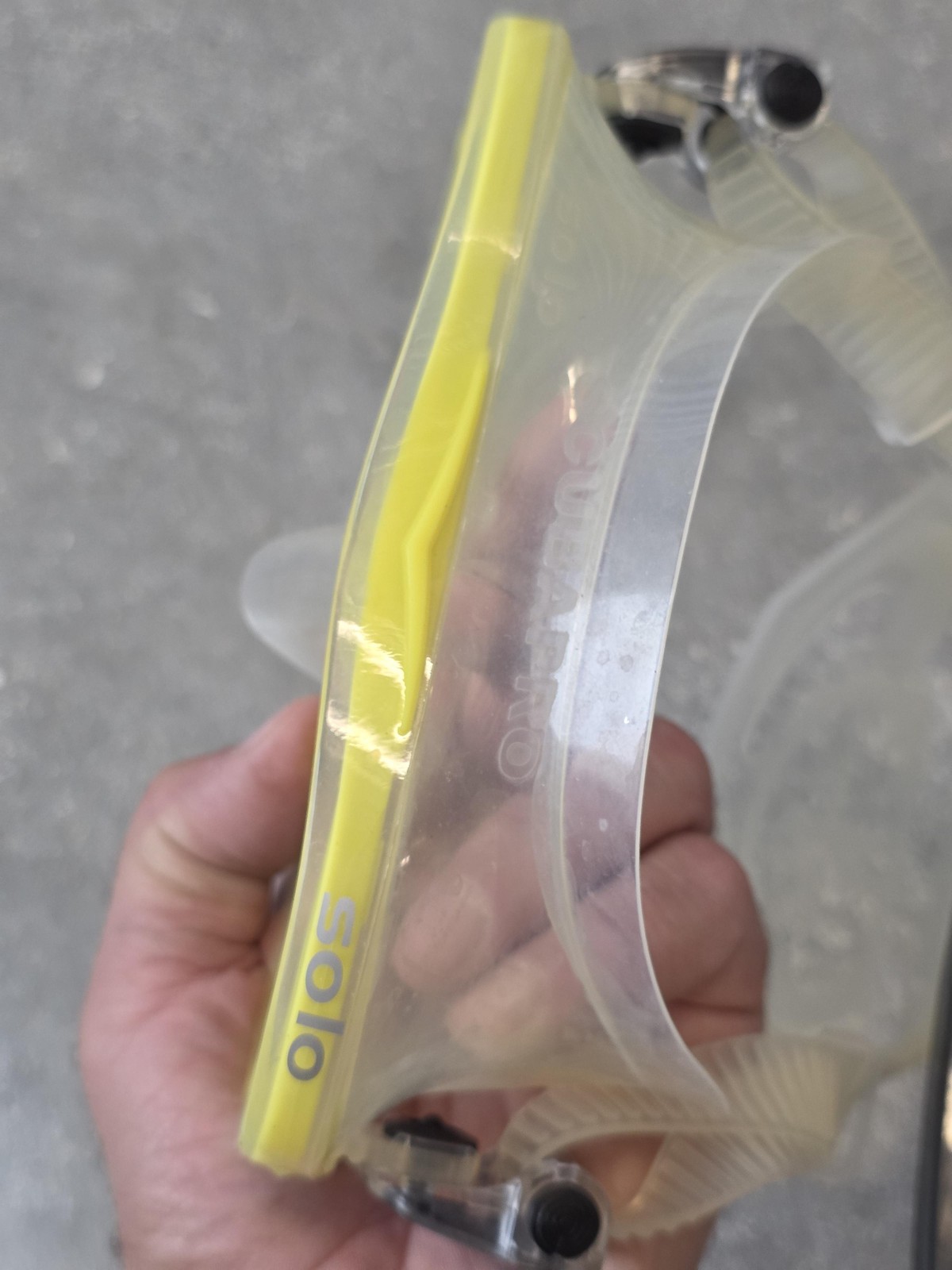 Scubapro Solo Dive Mask One Size Yellow Clear Tempered Glass Snorkel Scuba
