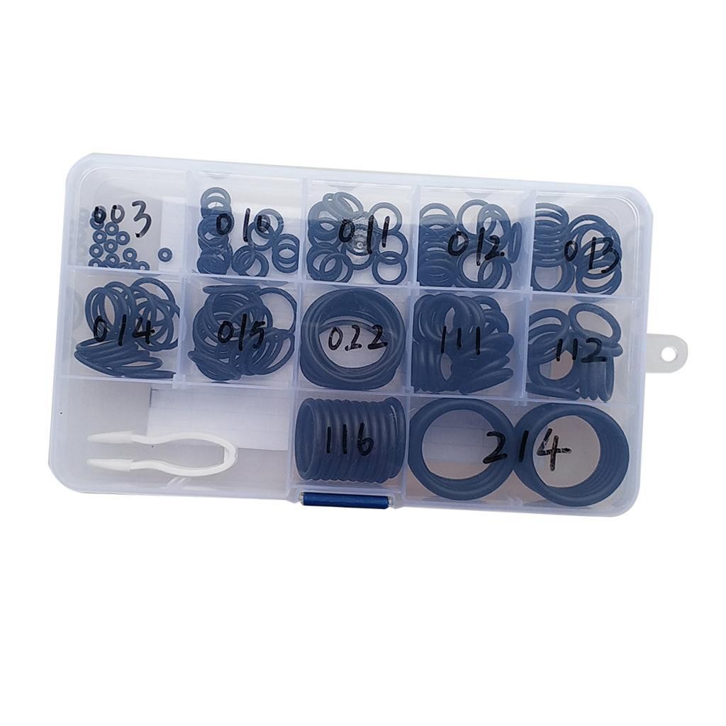 170Pcs Scuba Diving O-Ring Kit 12 Sizes Dive Gear Repair Spare Replacement