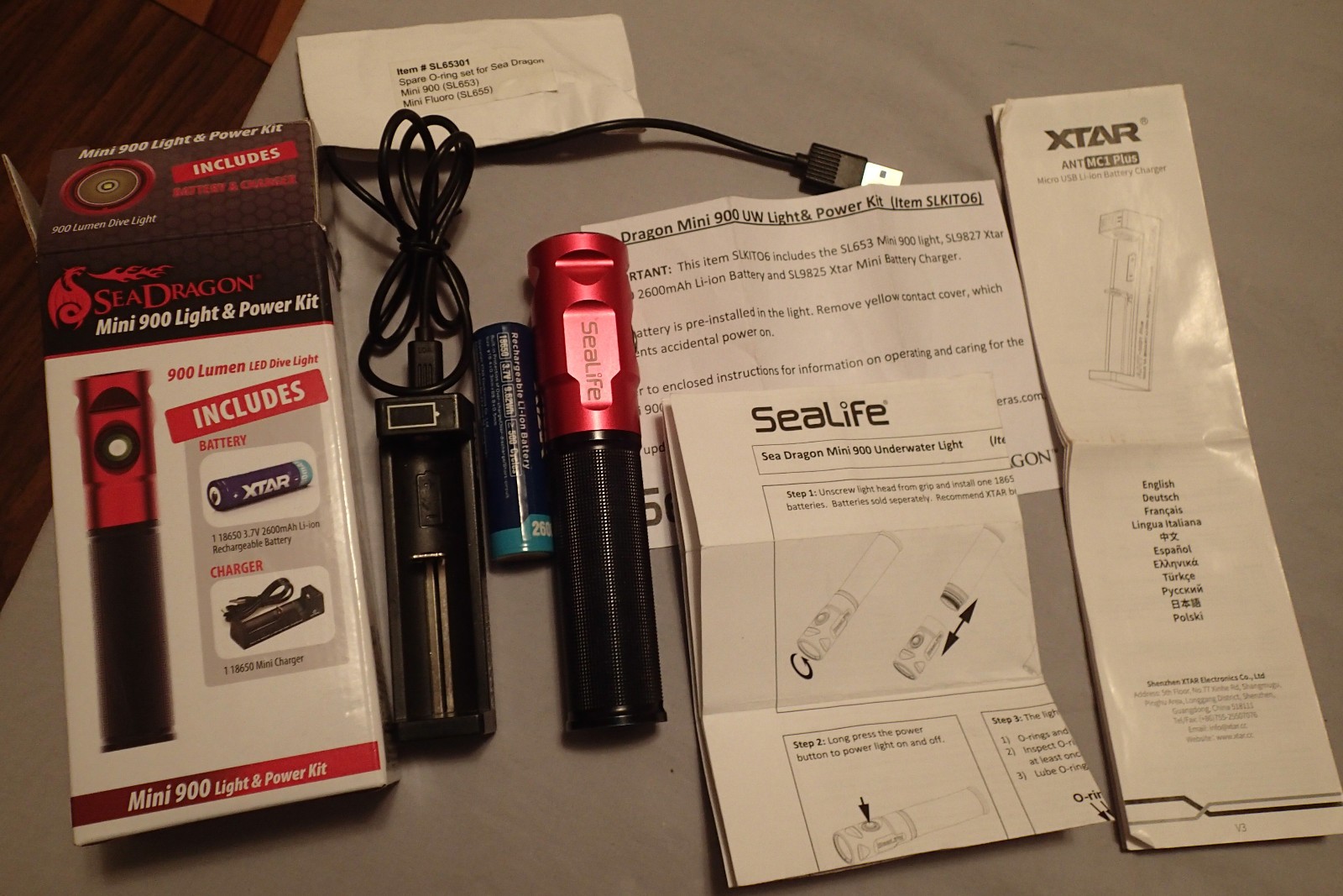 SEALIFE Sea Dragon Mini 900 Underwater Flashlight & Power Kit 900 lumens Mint