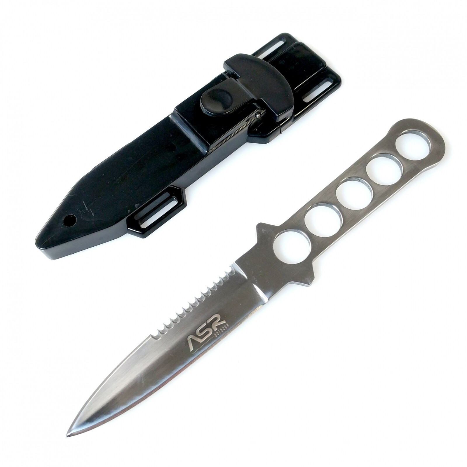 9 Inch Full Tang Serrated Dive Knife with Sheath and Leg Holster Straps