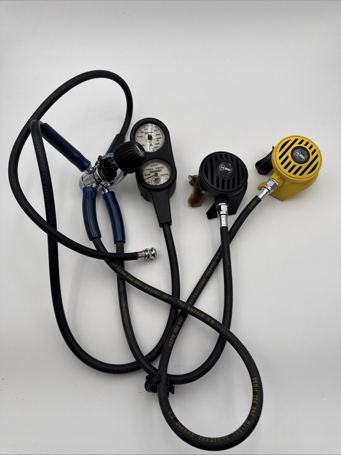Oceanic Scuba Regulator Set U.S. Divers Octopus SPG Compass Depth Gauge Untested