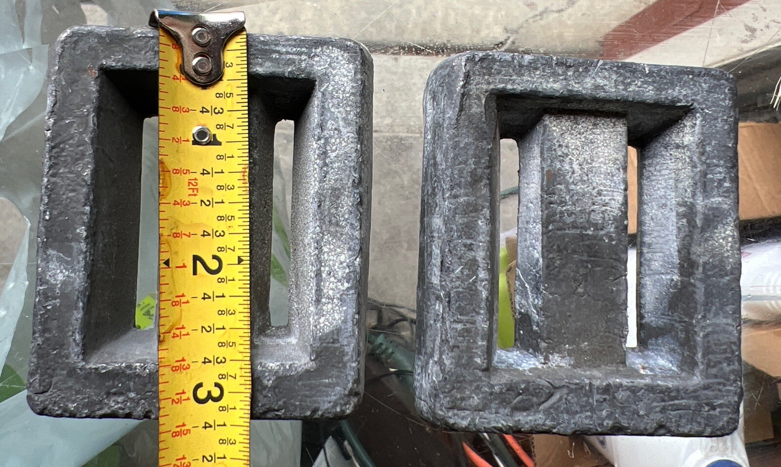 Vintage Two 3 lb Lead SCUBA or Snorkeling Dive Weights See Photos