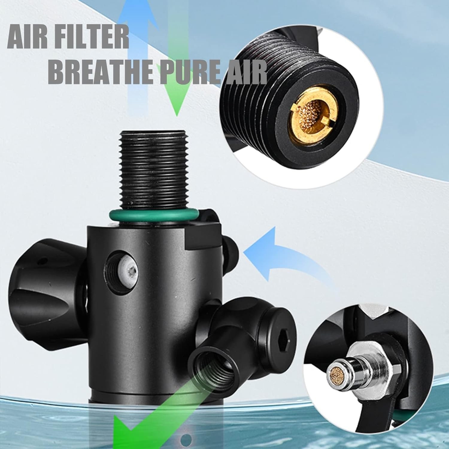GOYOJO 2L Scuba Diving Tank Kit, Oxygen Underwater Pump & Diving Glasses & Vest