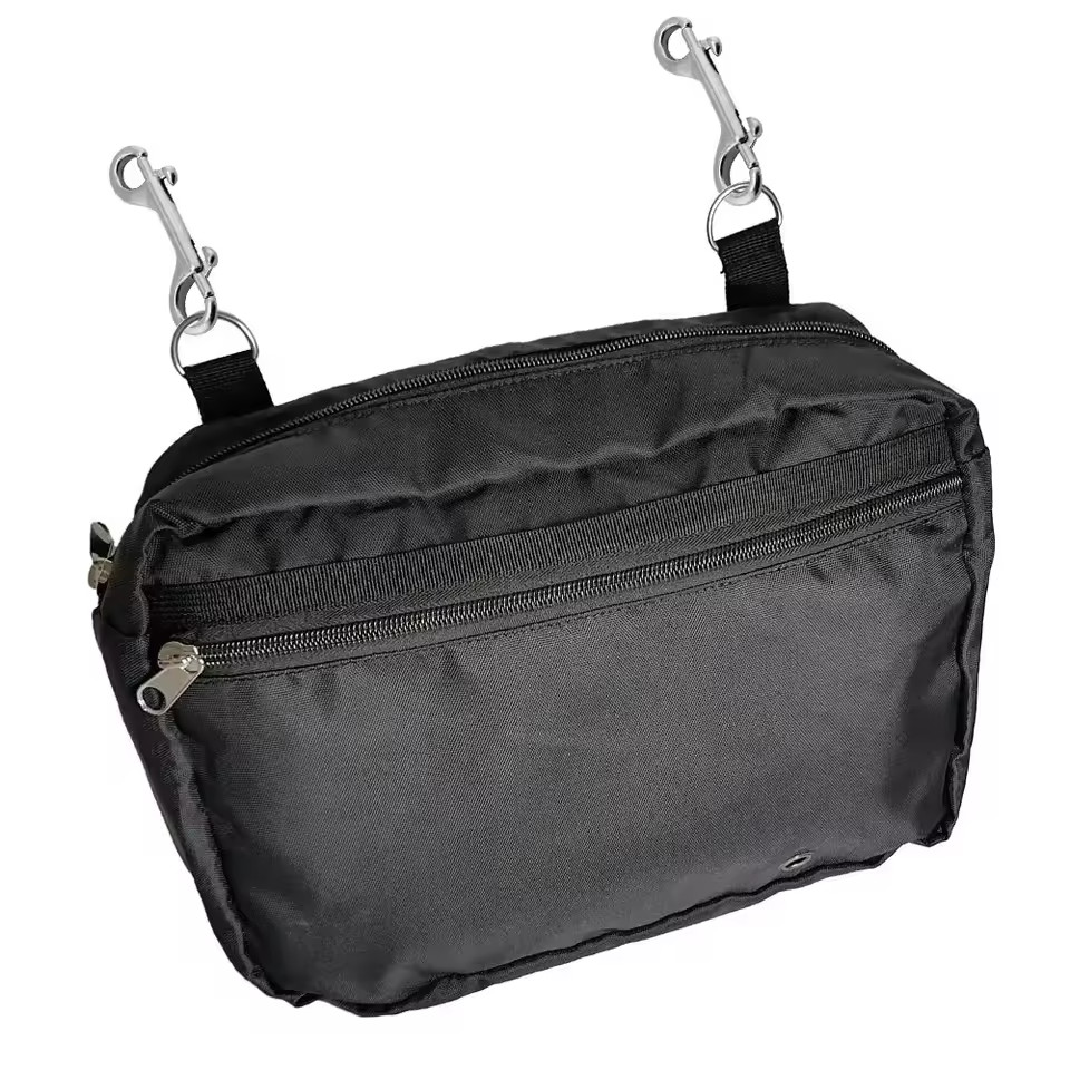 Sidemount BCD Butt Storage Pocket Case + Stainless Steel Clip Snaps Scuba Dive