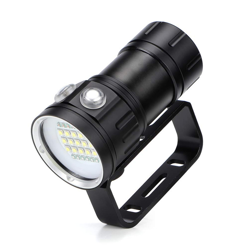 Eecoo Diving Flashlight 18000 Ipx8 Underwater Led Flashlight 500M 7Modes 120