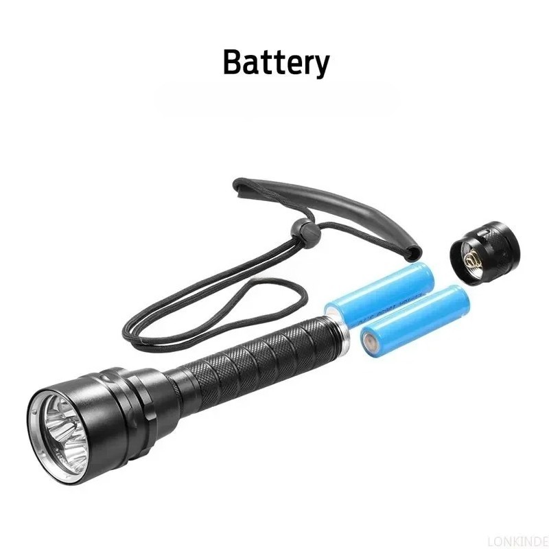 10000LM 5LED Dive Light IPX8 Led Scuba Diving Flashlight LED Underwater 200M US