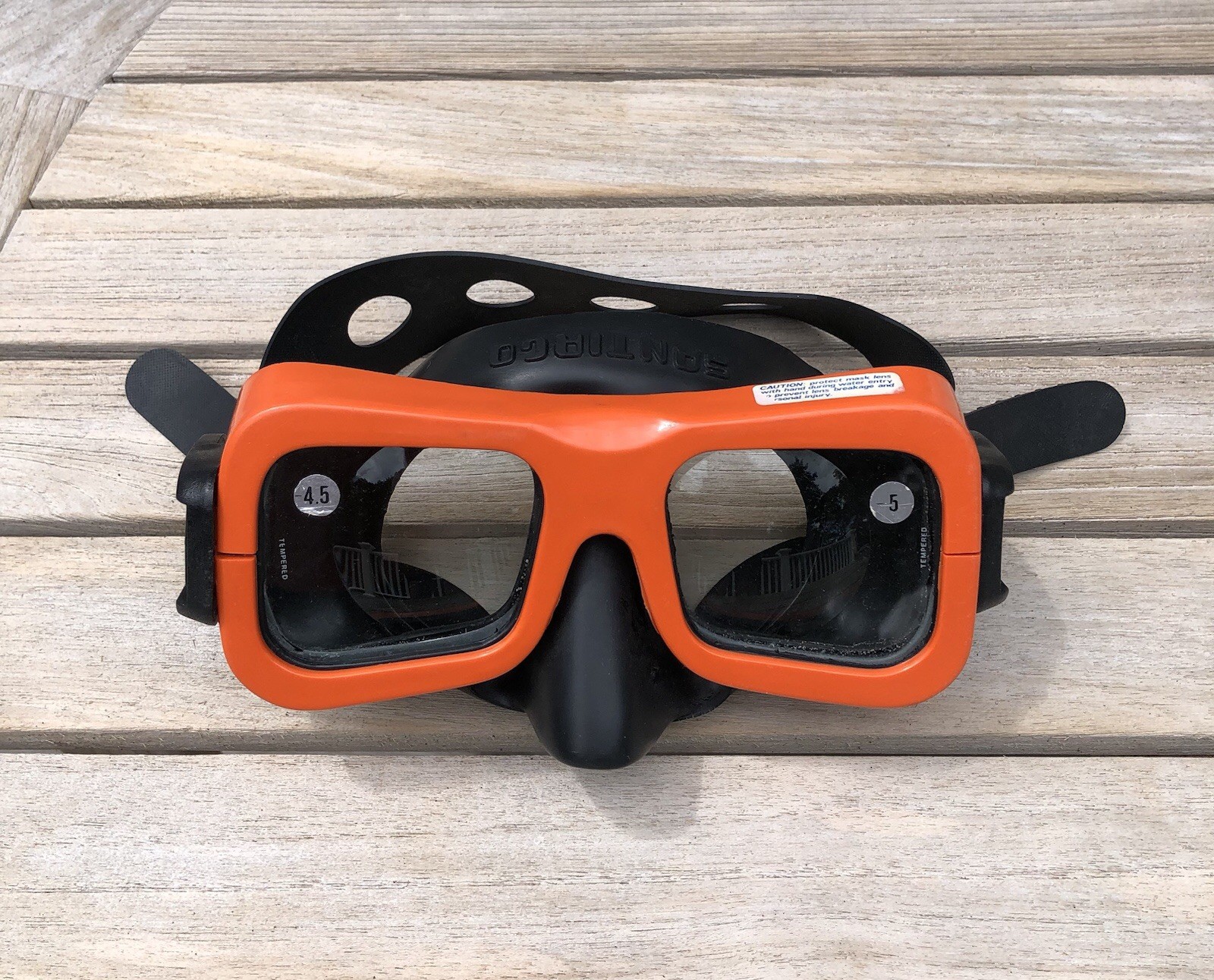 Vtg 70’s Goggles Face Mask Santiago Italy Dive Snorkeling Scuba