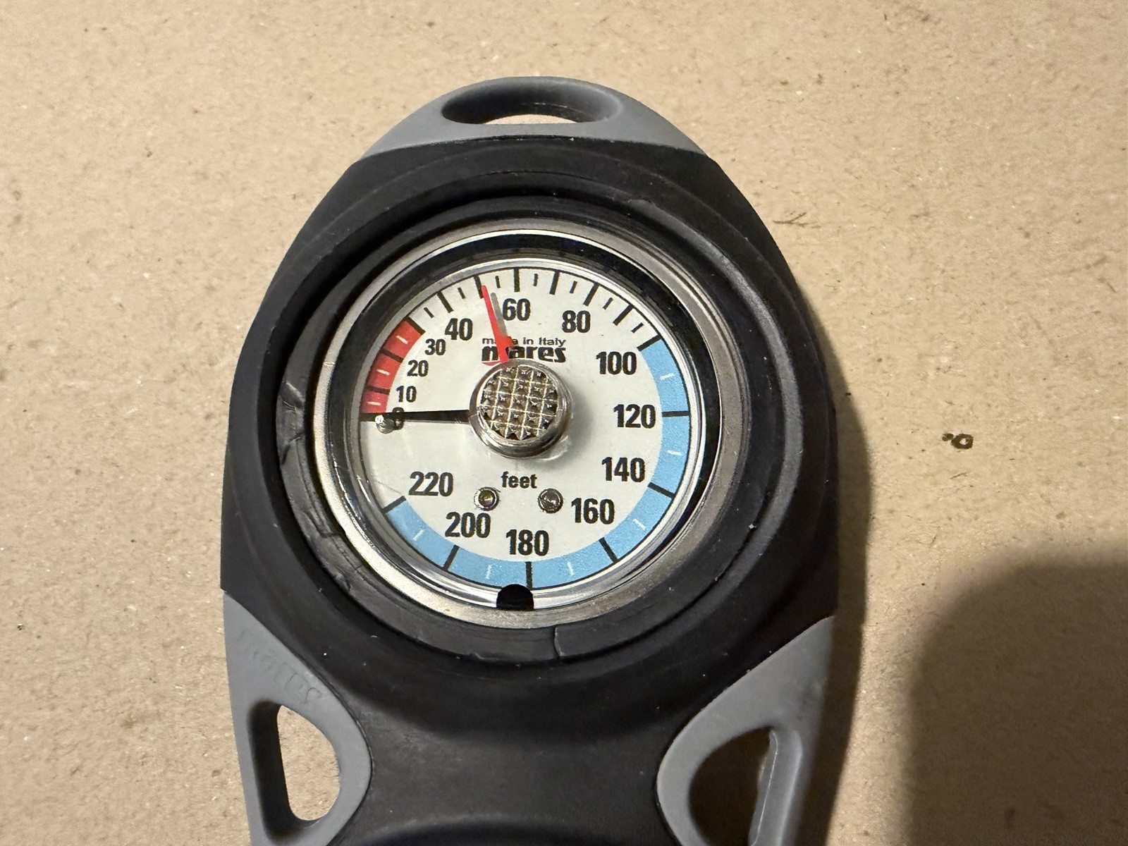 Mares Two Gauge Console Imperial Depth Pressure Scuba Diving Dive SPG (PSI/FEET)