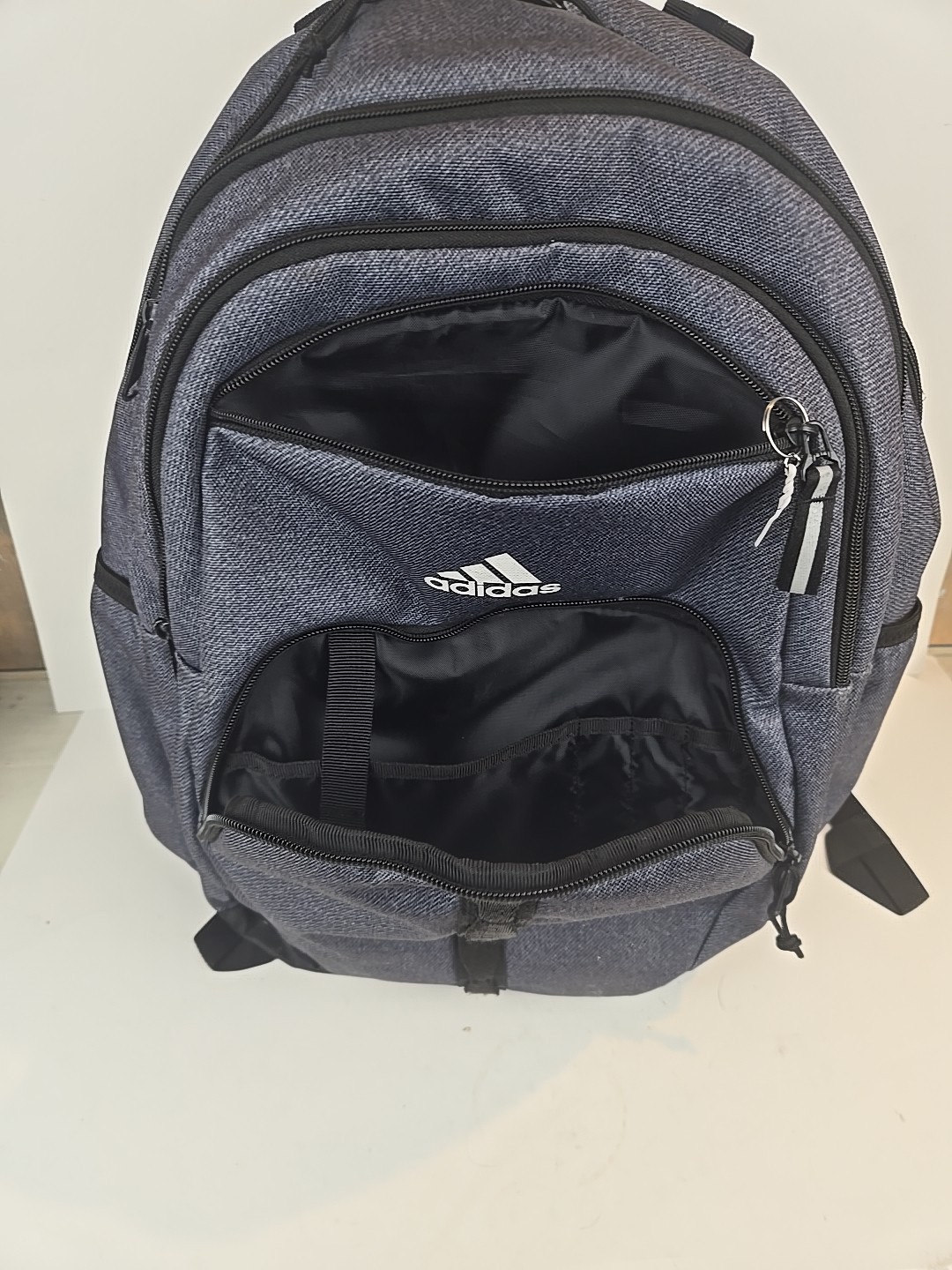 Adidas Unisex Prime Backpack, Jersey One Size, Onix Grey/Black/White.