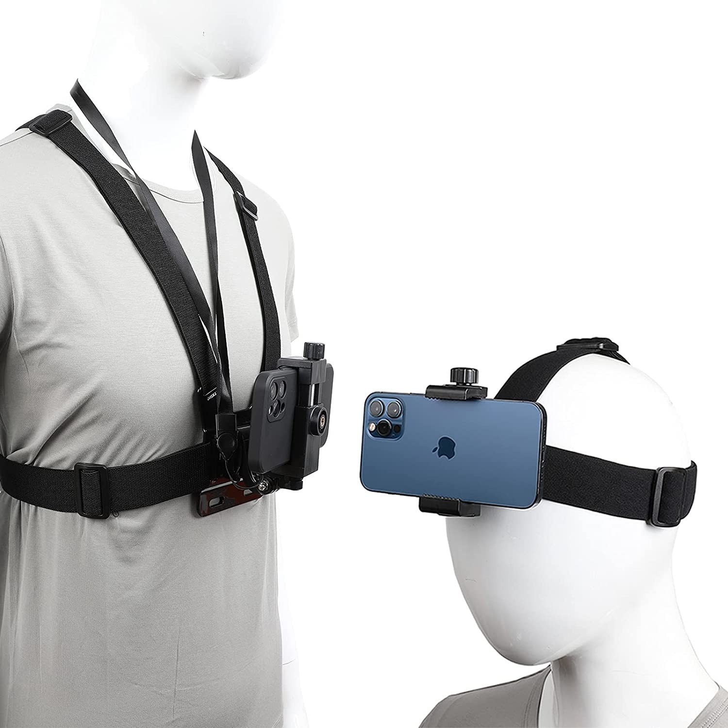 PellKing Mobile Phone Chest Strap ONE SIZE FITS ALL (130 – 250 lbs.), Black
