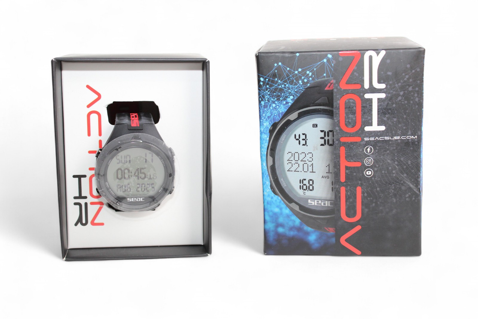Seac Action HR Dive Computer Scuba Freediving Gauge Mode with LCD Display