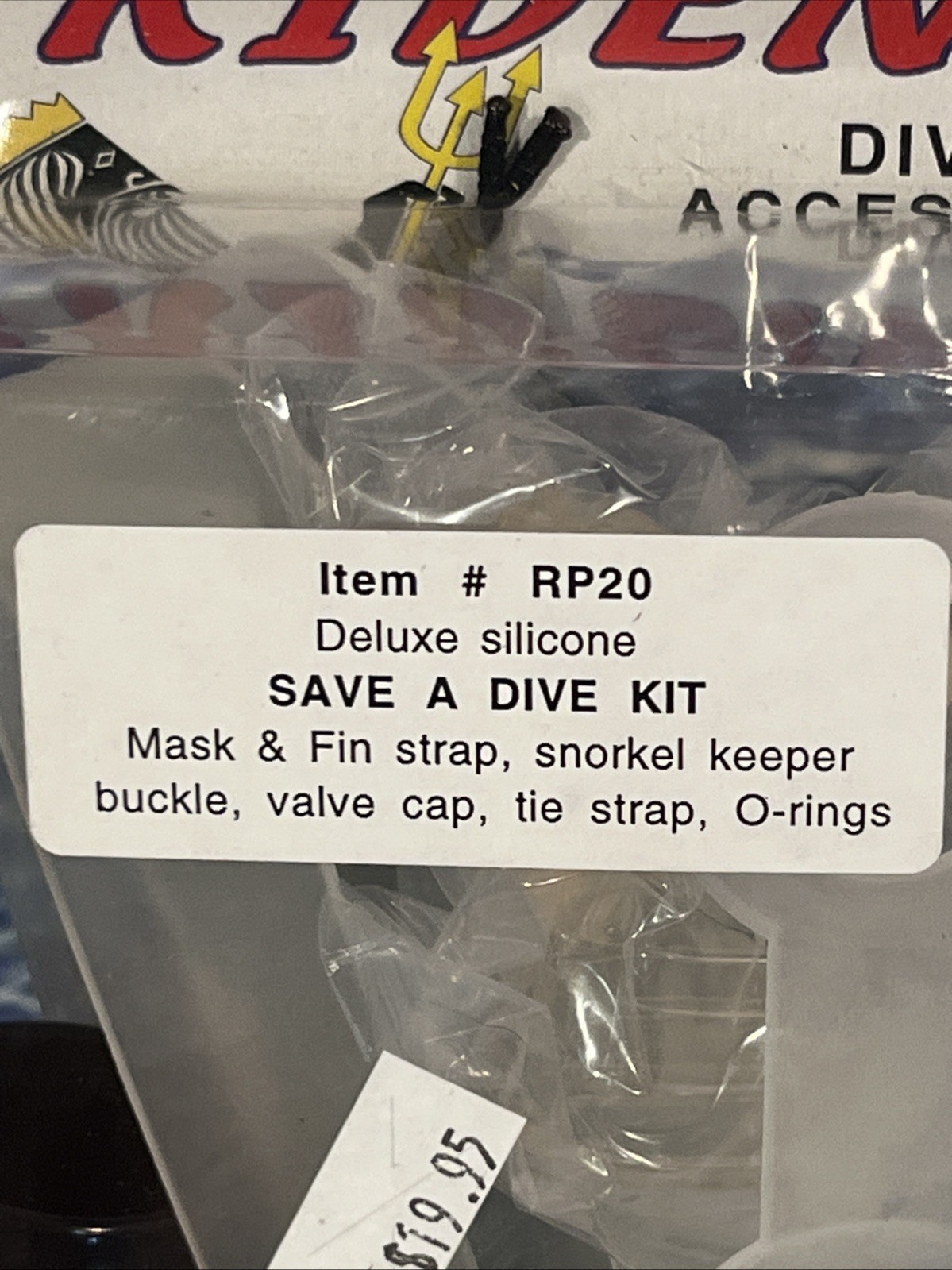 Trident Deluxe Save A Dive Kit Mask Fin Strap Snorkel Keeper Orings