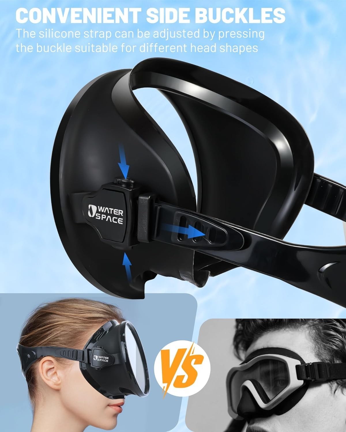 Wipe Anti Fog Oval Diving Mask for Adults Youth Over16, HD Tempered Glass 180…