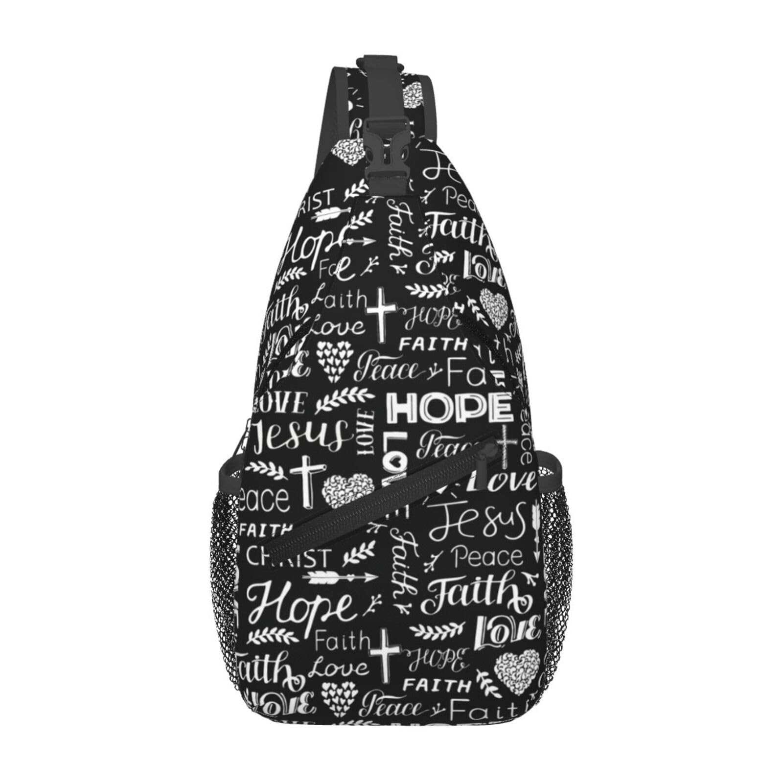Christian Jesus Cross Crossbody Sling Bag One Size, 1