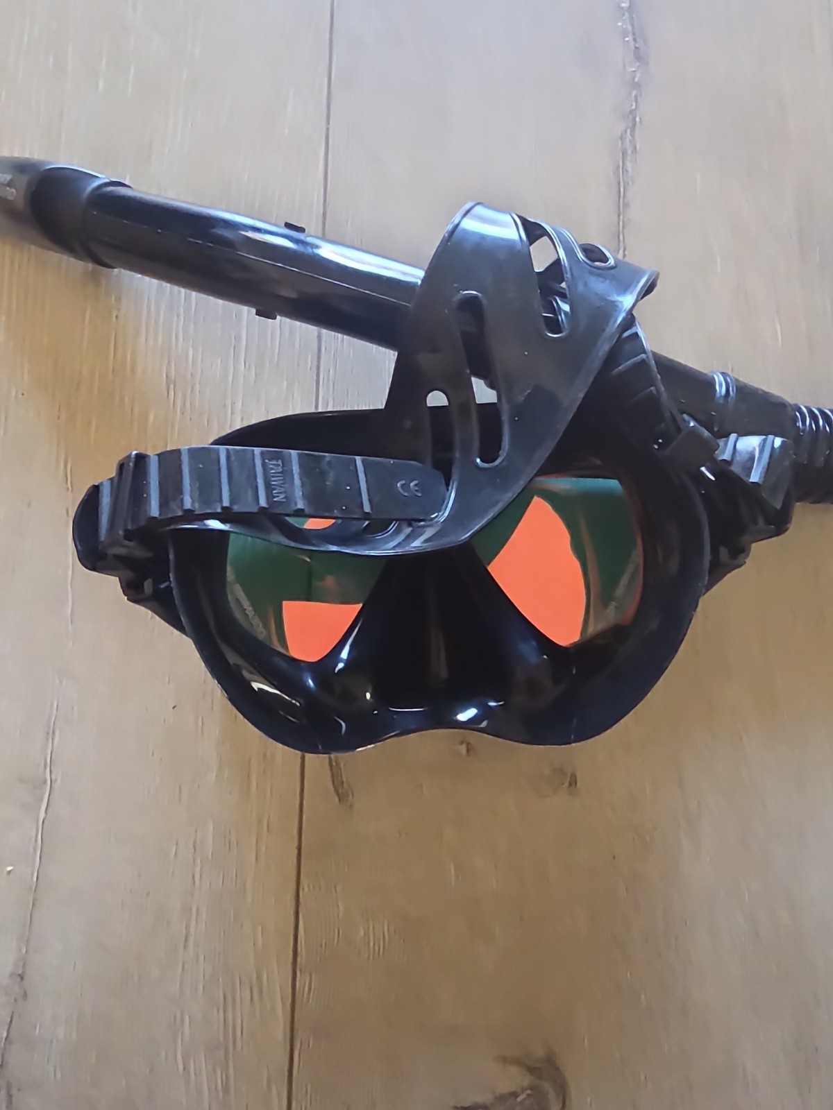 Oceanways SeeSharp HD Dive Mask Snorkel Set Black Tempered Glass Adult Scuba