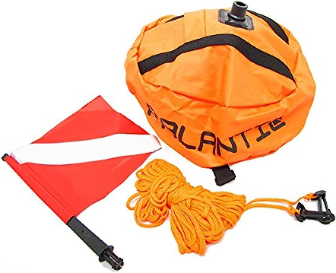 Palantic Scuba Diving Spearfishing Nylon Ball Shape Float with Dive Flag