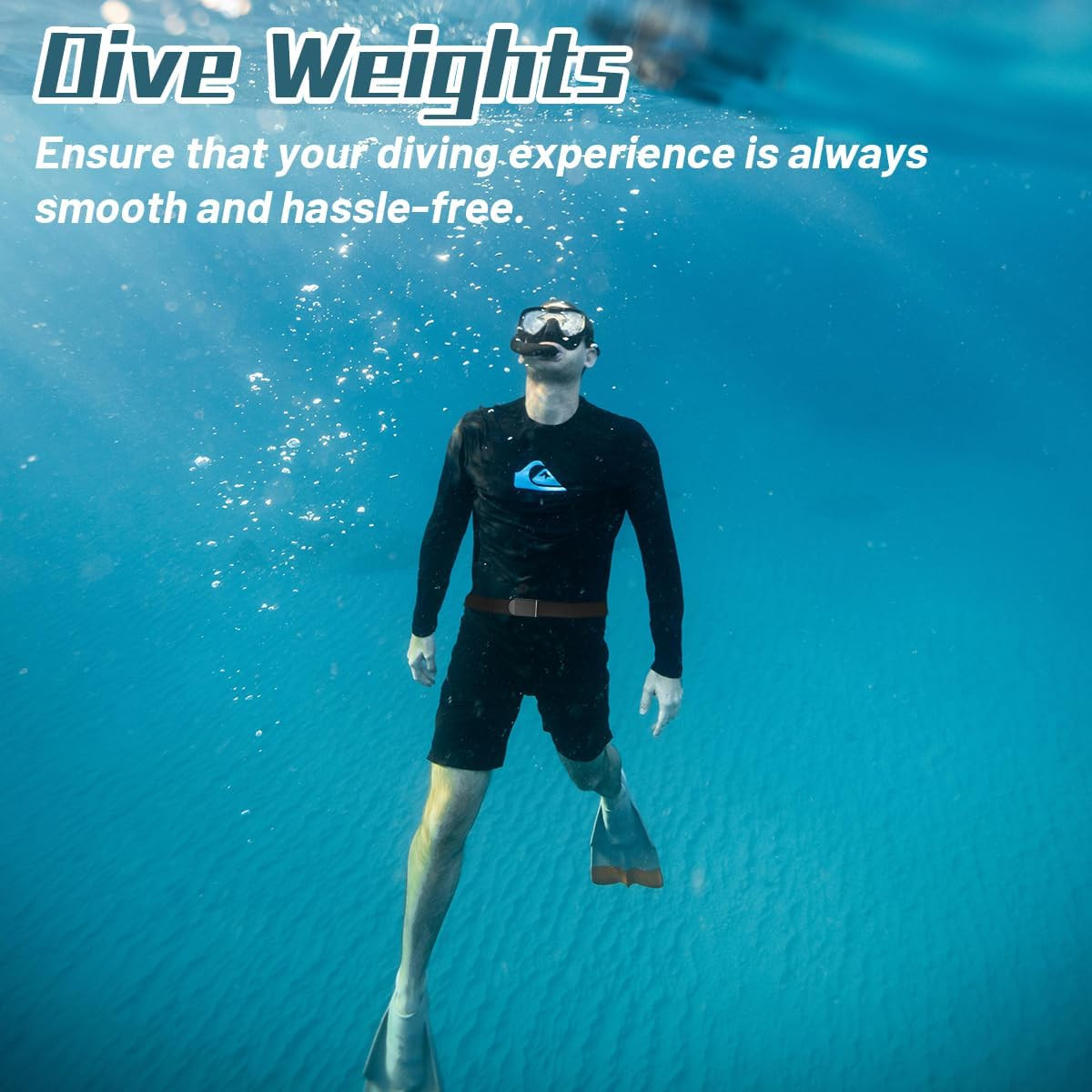 4-Pack Scuba Diving Weight Belt with Metal Buckle and Coated Weights