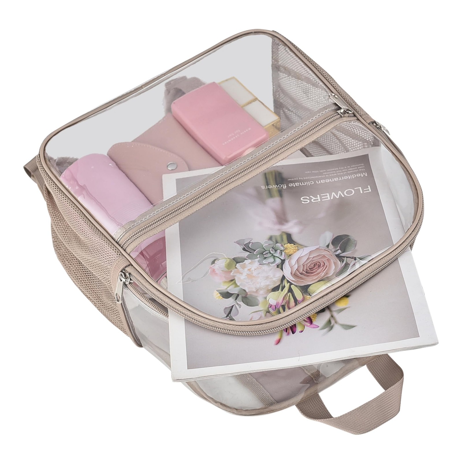 Oraben Clear Backpack Stadium Approved, 12 x 6 x 11 12 x 11 x 6 inches, Khaki