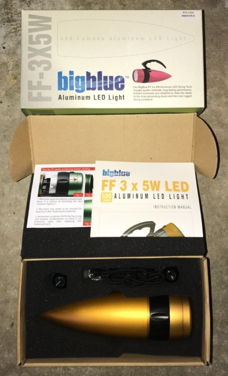 bigblue Aluminum LED dive light diving torch FF-3X5W