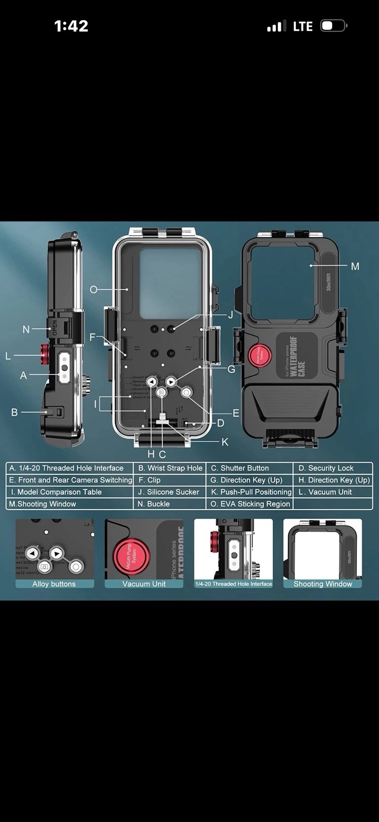 98FT Waterproof Underwater Photography Diving Case For Apple iPhone Series 7-14
