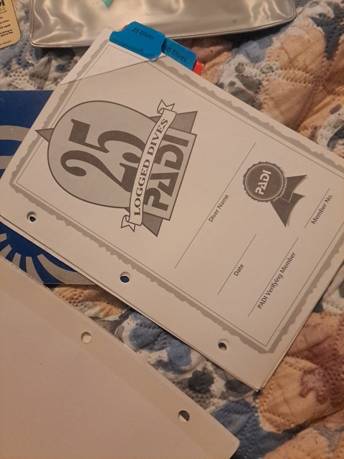 PADI The Wheel & Table Recreational Scuba Dive Planners & Instruction Booklet