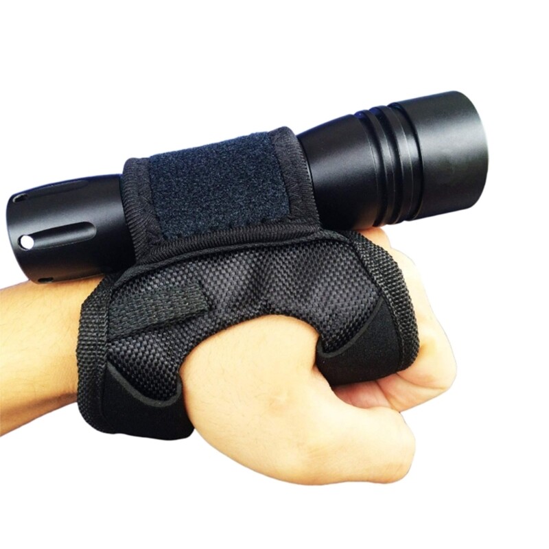 Hands-Free Flashlight Holder Adjustable Diving Hand Arm Mount Wrist Strap Glove
