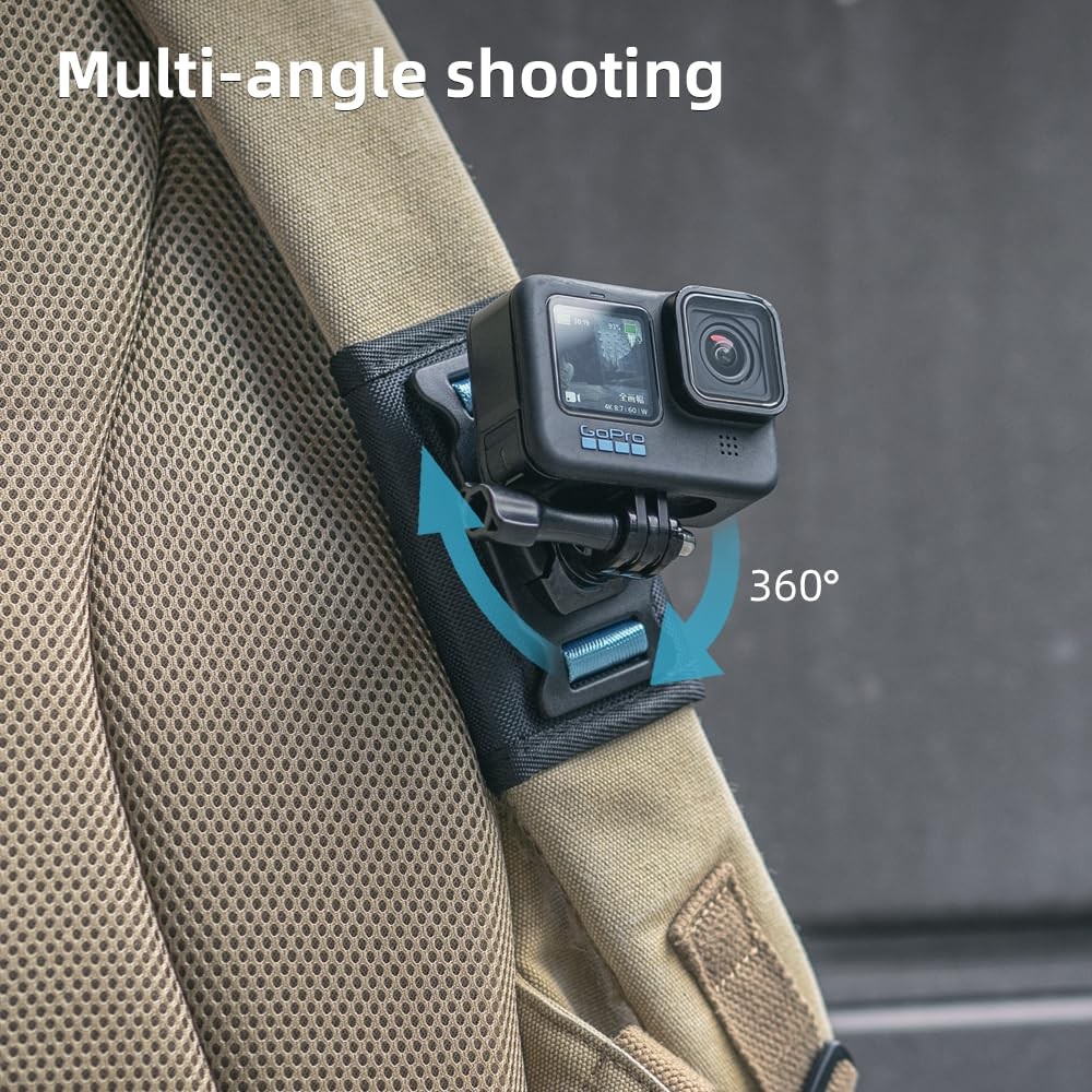 SKEZN Backpack Shoulder Strap Mount Camera with 4.3*2.8*2.2 in, Black1