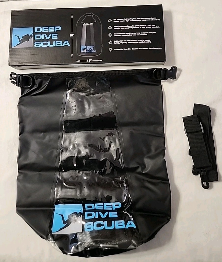 DEEP DIVE SCUBA WATERPROOF DRY BAG 18in X 15in BLACK