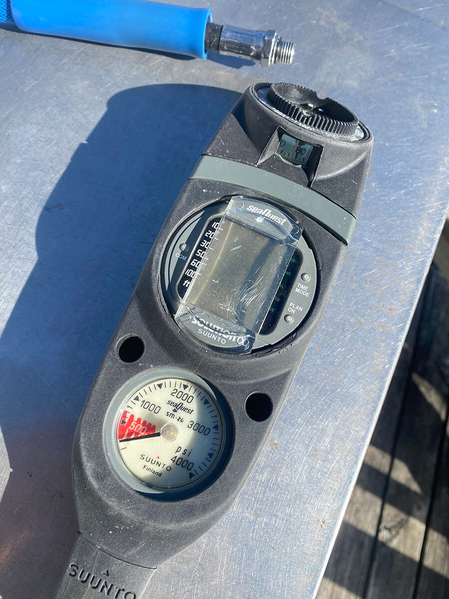 Suunto Seaquest Gauge Console Works! Solution-⍺ Computer, Compass SPG Hose Case