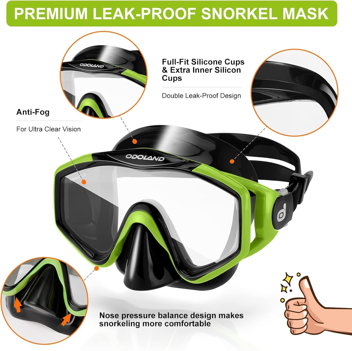 Snorkel Set, Adults Snorkeling Packages with Dry Top Diving Mask, Adjustable Swi
