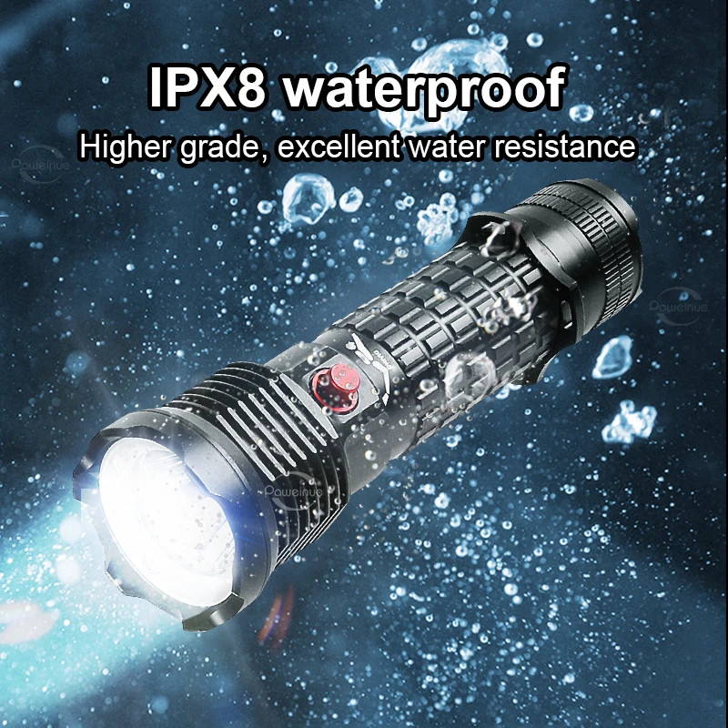 Professional Spearfishing Hunting Scuba XHP199 LED Dive Light 9900 Lumens Diving
