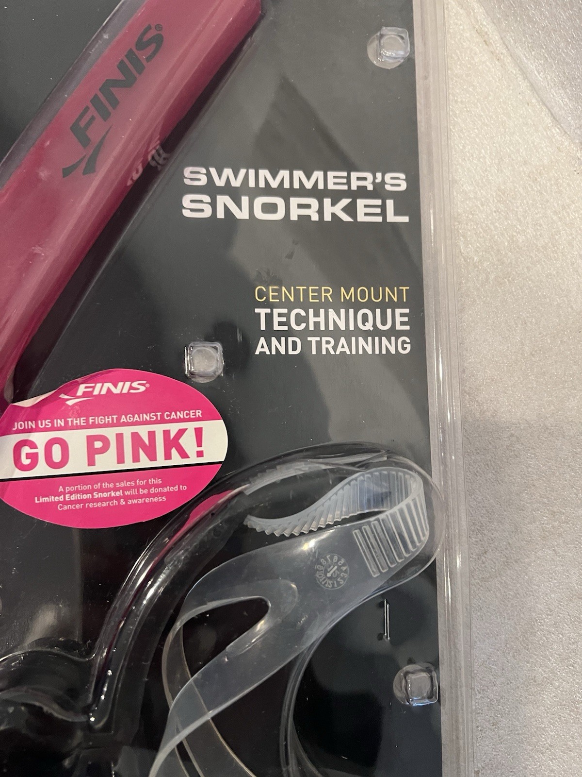FINIS Original Swimmer’s Snorkel – Center-Mount Design For Swim Training Go Pink